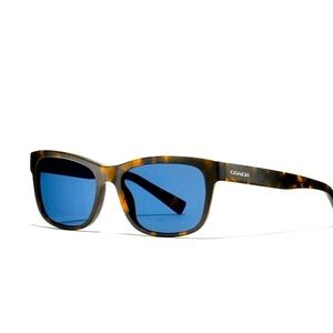 Coach Hudson Rectangle Unisex Sunglasses Matte Dark Tortoise Style # L1641
